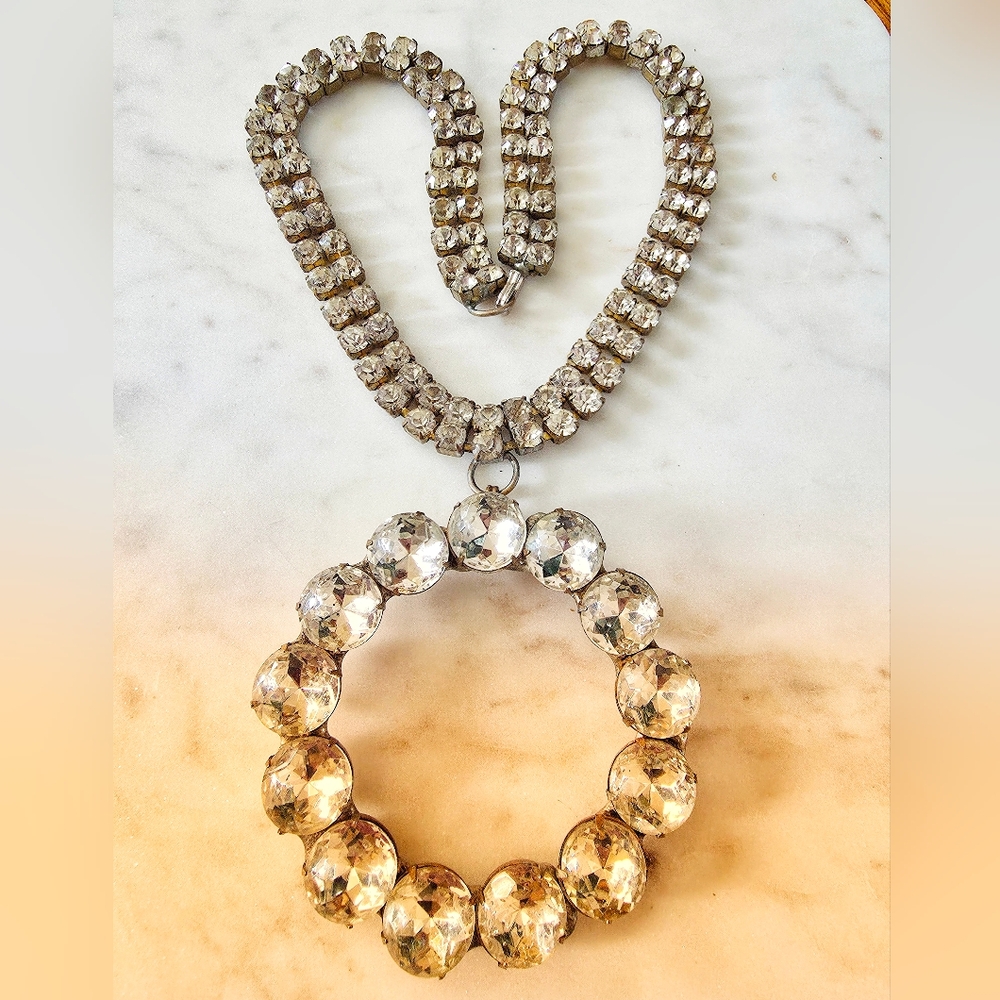 1950s- 1960s Vintage rhinestone choker necklace